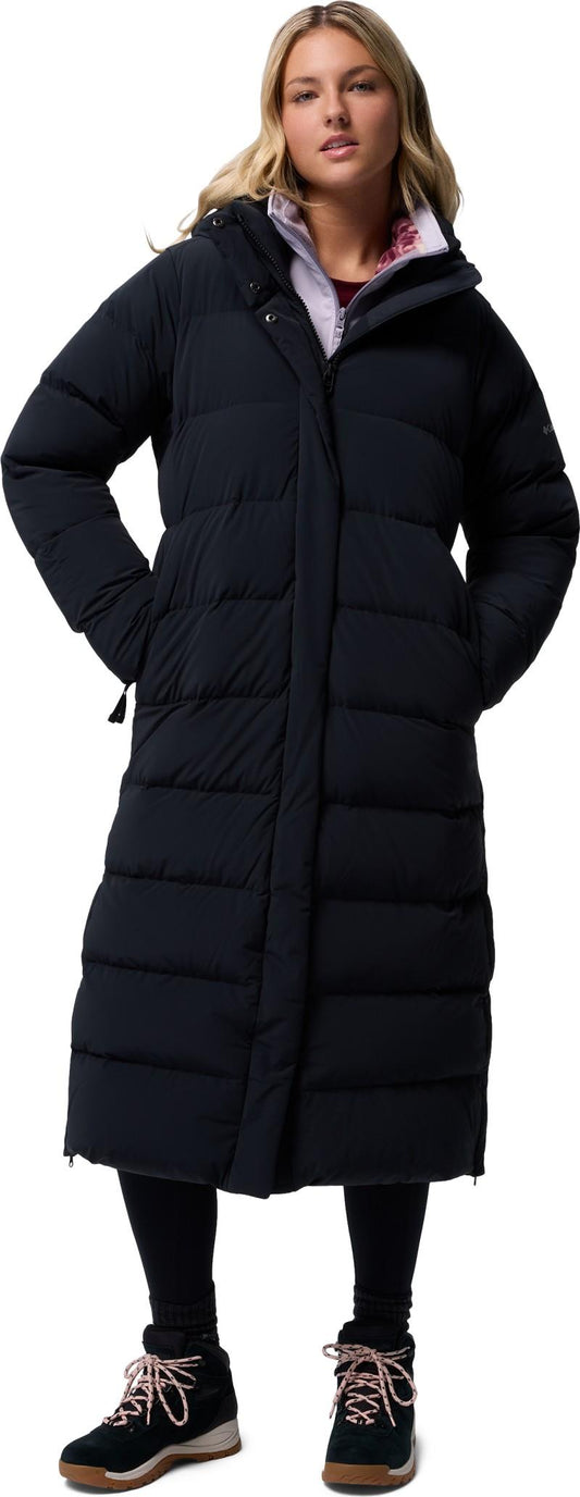 Amaze Puff Long Hooded Jacket - Womens - black 1