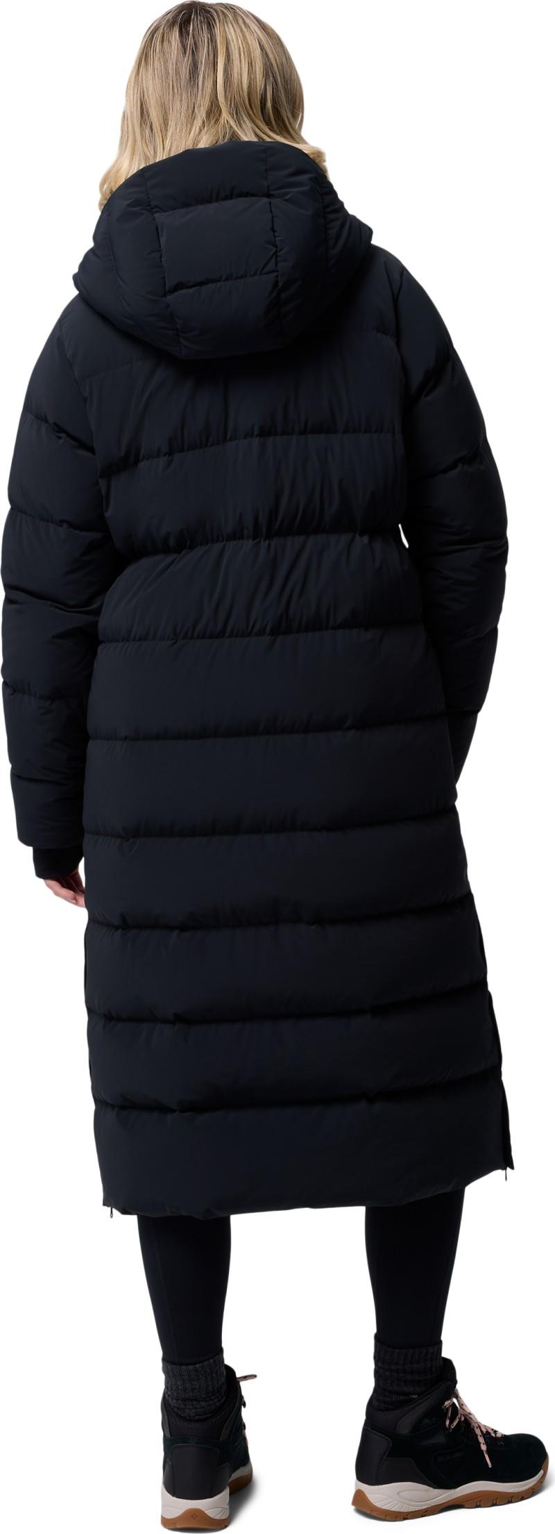 Amaze Puff Long Hooded Jacket - Womens - black 1