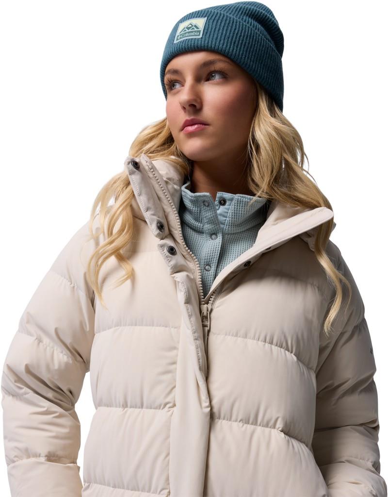 Amaze Puff Long Hooded Jacket - Womens - dark stone 1