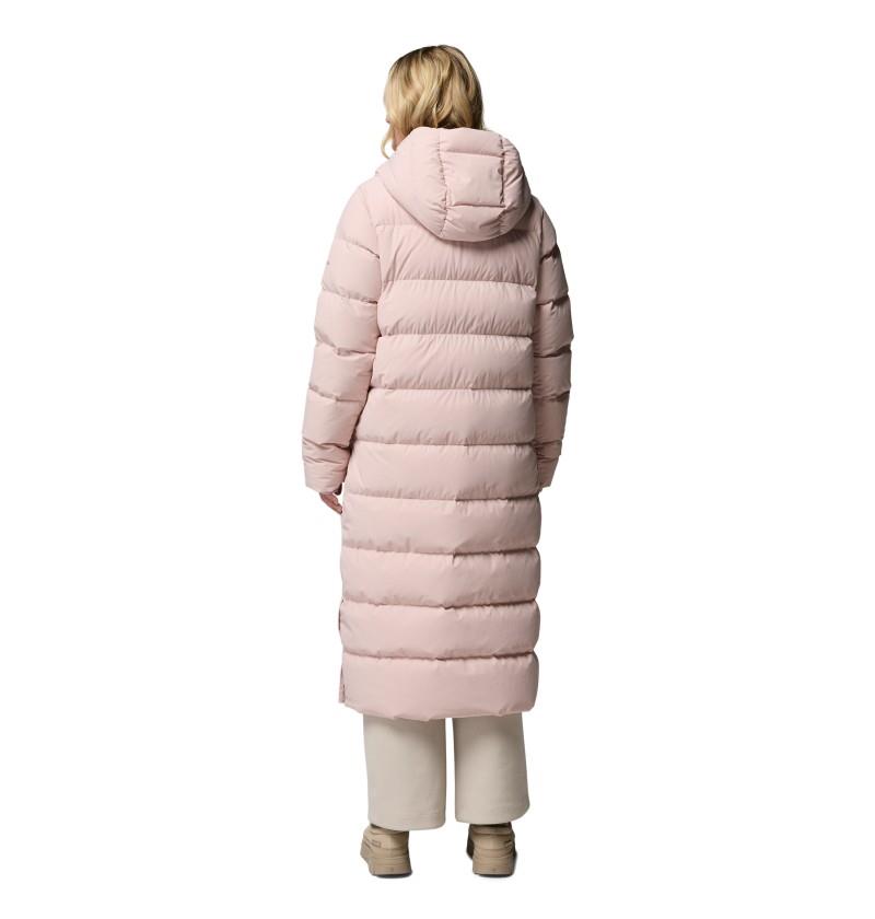 Amaze Puff Long Hooded Jacket - Womens - mineral pink 1