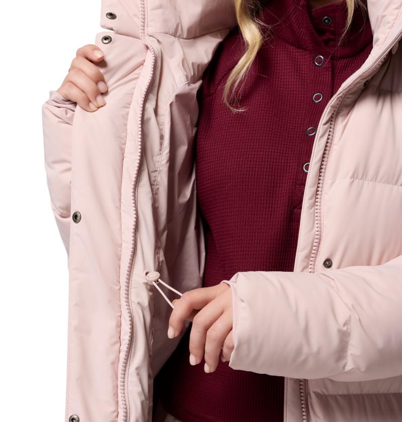 Amaze Puff Long Hooded Jacket - Womens - mineral pink 1