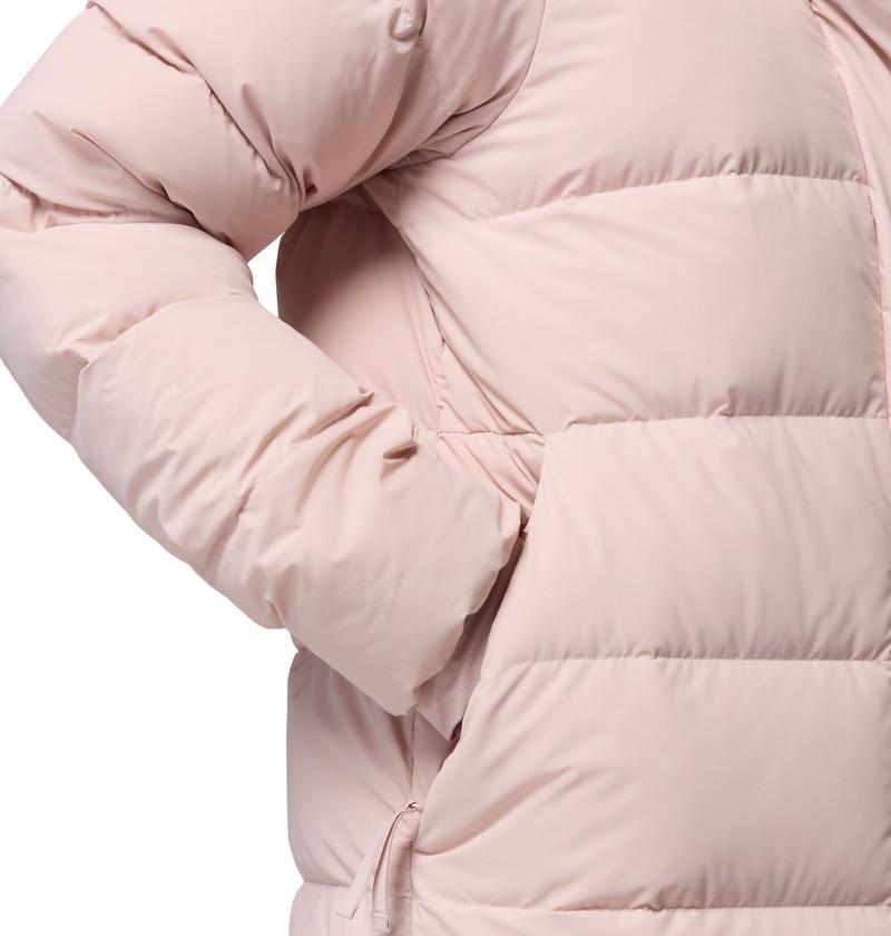 Amaze Puff Long Hooded Jacket - Womens - mineral pink 1