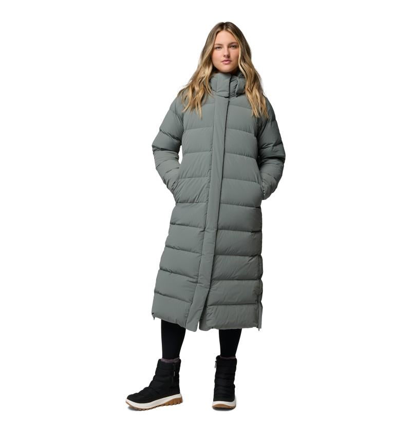 Amaze Puff Long Hooded Jacket - Womens - sedona sage 1
