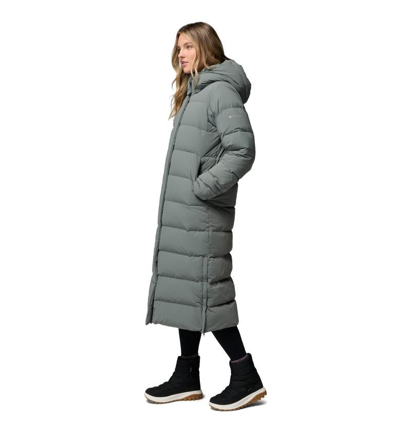 Amaze Puff Long Hooded Jacket - Womens - sedona sage 1