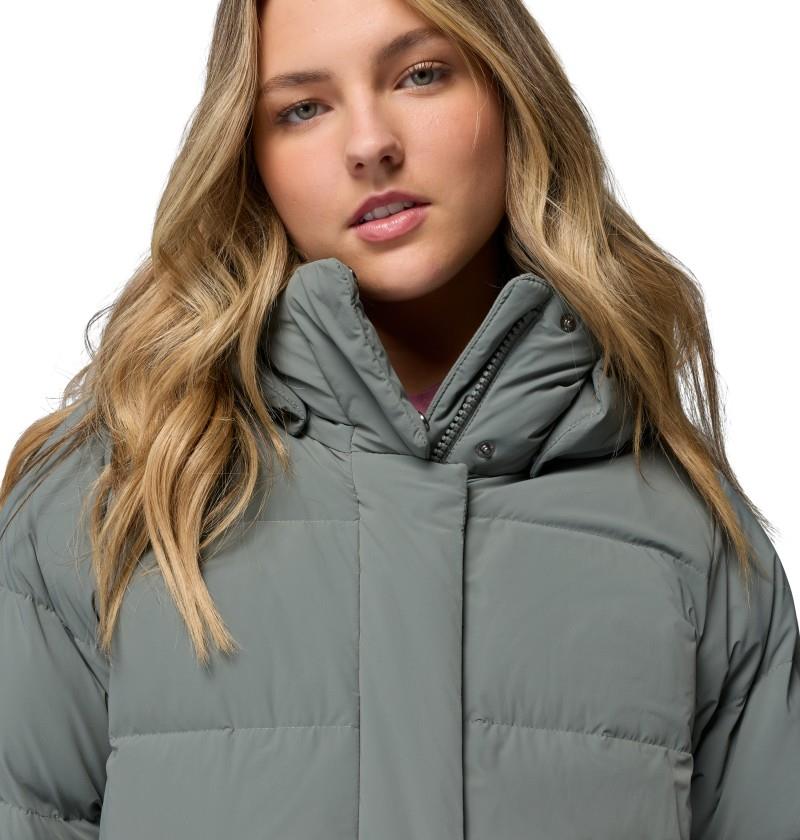 Amaze Puff Long Hooded Jacket - Womens - sedona sage 1
