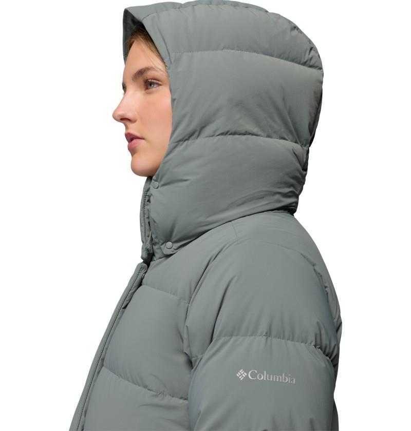 Amaze Puff Long Hooded Jacket - Womens - sedona sage 1