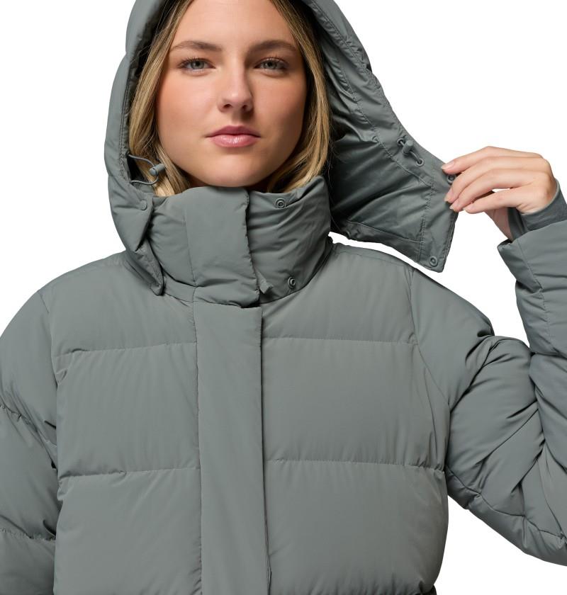 Amaze Puff Long Hooded Jacket - Womens - sedona sage 1
