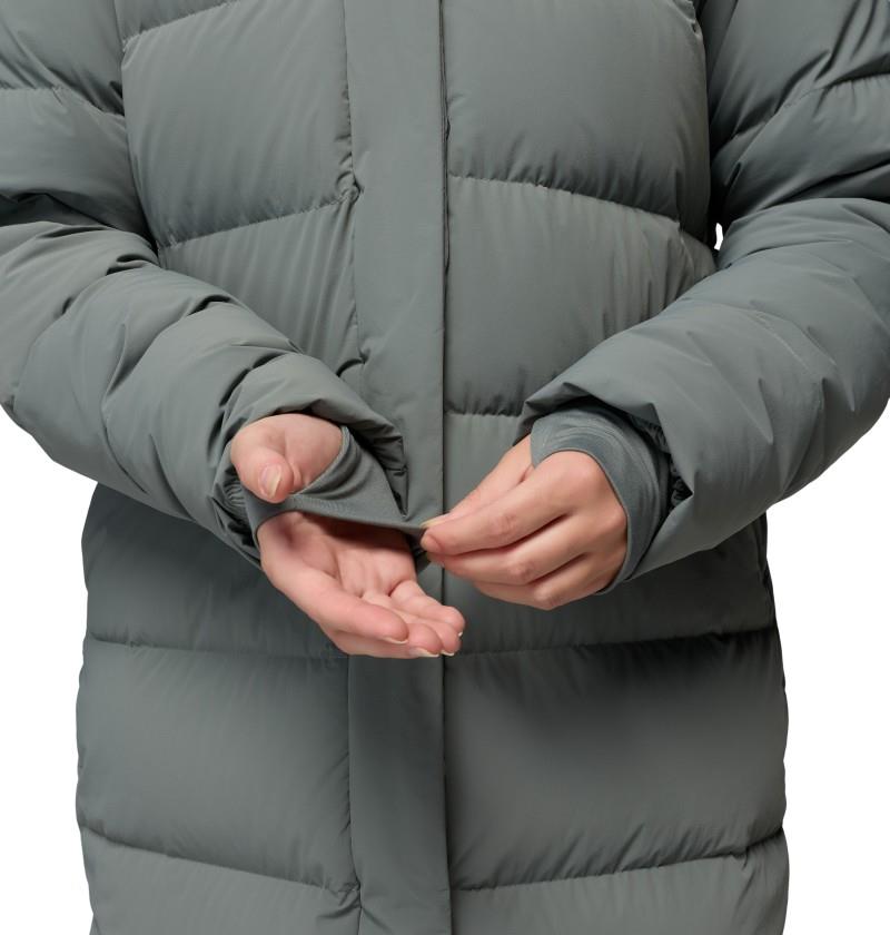 Amaze Puff Long Hooded Jacket - Womens - sedona sage 1