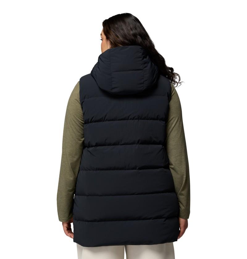Amaze Puff Mid Hooded Vest, Extended - Womens - black 1
