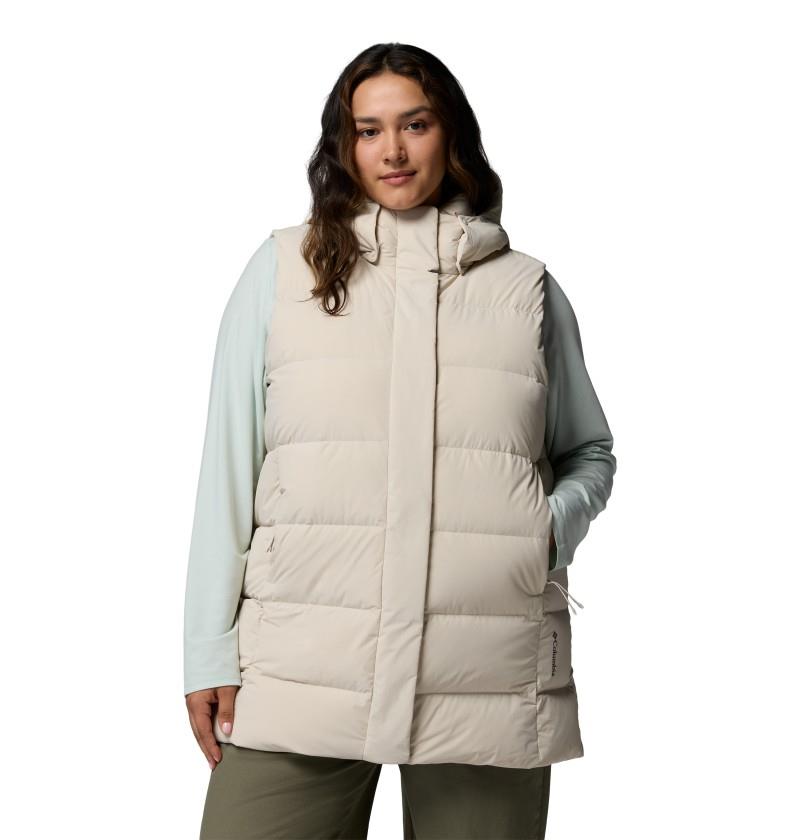 Amaze Puff Mid Hooded Vest, Extended - Womens - dark stone 1