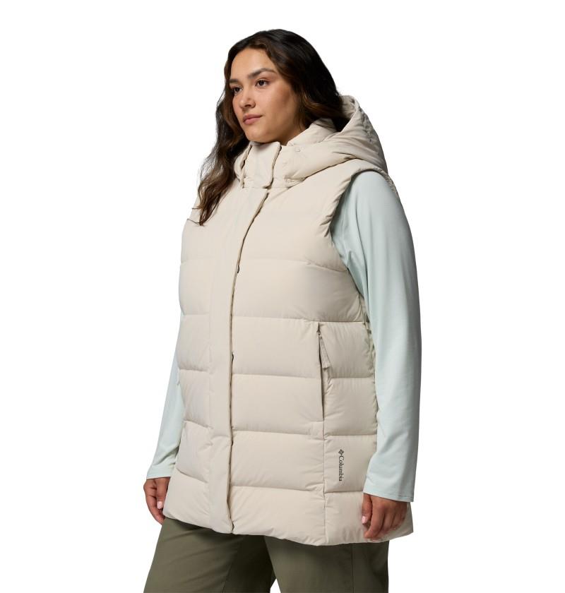 Amaze Puff Mid Hooded Vest, Extended - Womens - dark stone 1