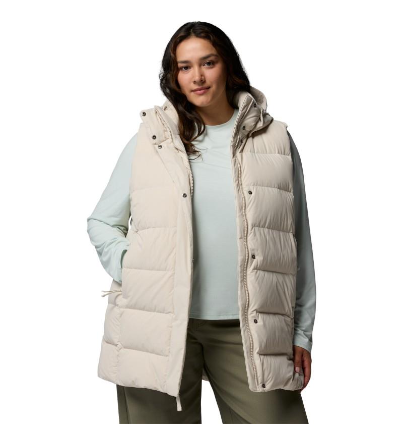 Amaze Puff Mid Hooded Vest, Extended - Womens - dark stone 1