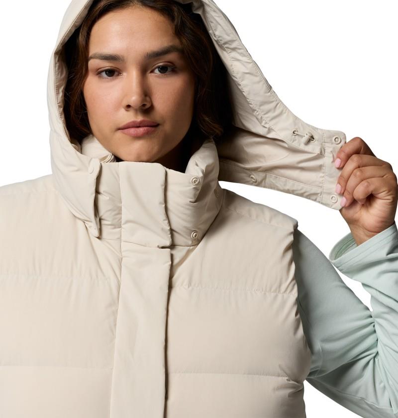 Amaze Puff Mid Hooded Vest, Extended - Womens - dark stone 1
