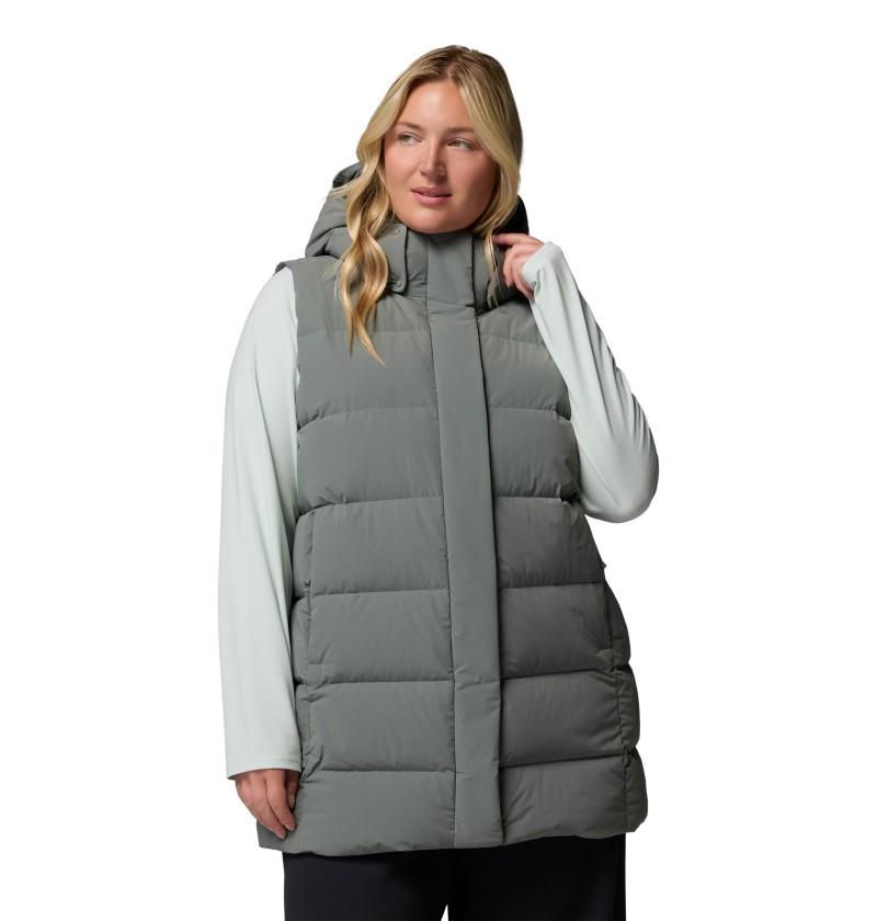 Amaze Puff Mid Hooded Vest, Extended - Womens - sedona sage 1