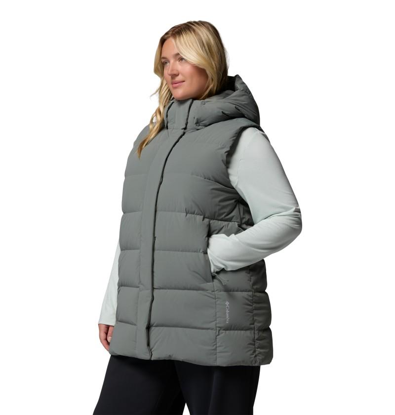 Amaze Puff Mid Hooded Vest, Extended - Womens - sedona sage 1