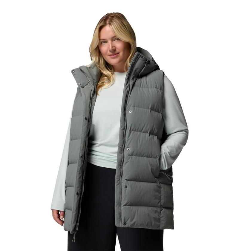 Amaze Puff Mid Hooded Vest, Extended - Womens - sedona sage 1