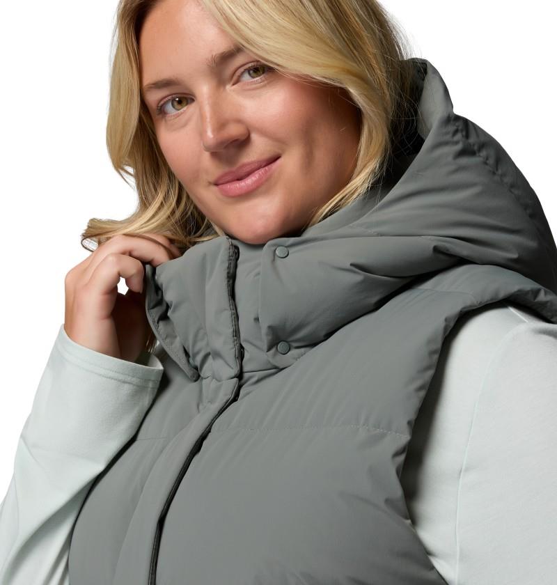 Amaze Puff Mid Hooded Vest, Extended - Womens - sedona sage 1