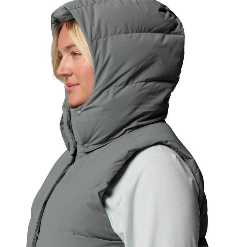 Amaze Puff Mid Hooded Vest, Extended - Womens - sedona sage 1