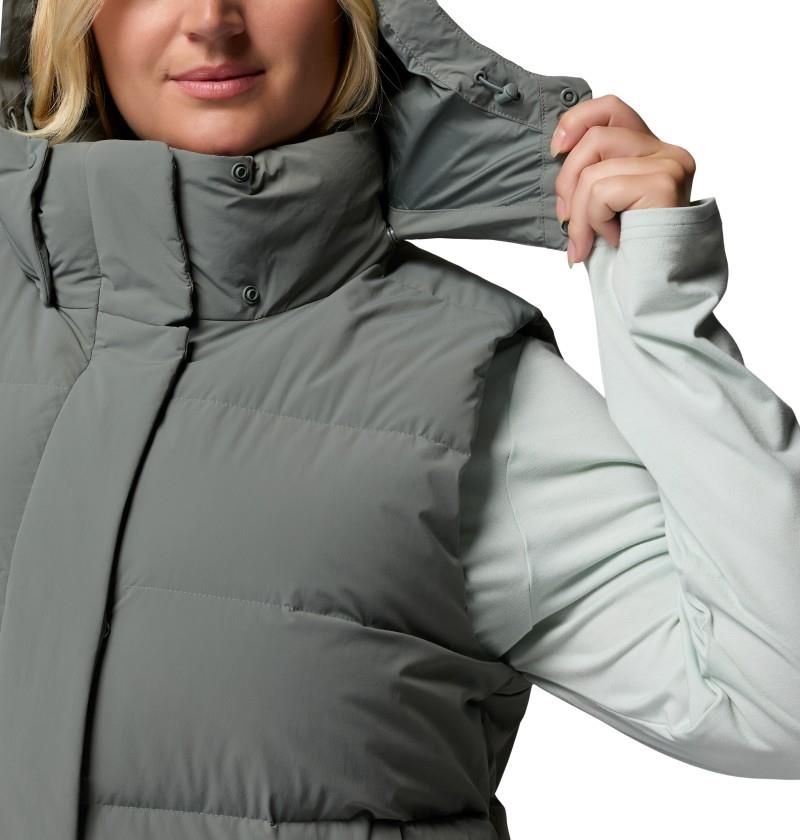 Amaze Puff Mid Hooded Vest, Extended - Womens - sedona sage 1