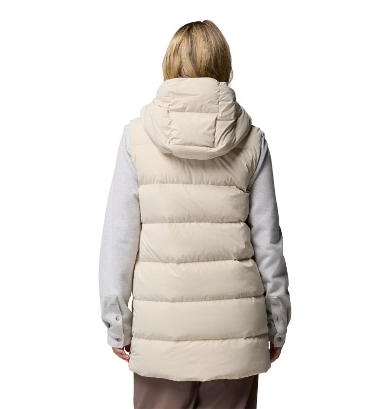 Amaze Puff Mid Hooded Vest - Womens - dark stone 1
