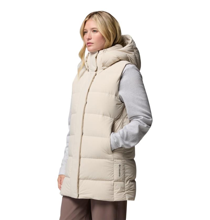 Amaze Puff Mid Hooded Vest - Womens - dark stone 1