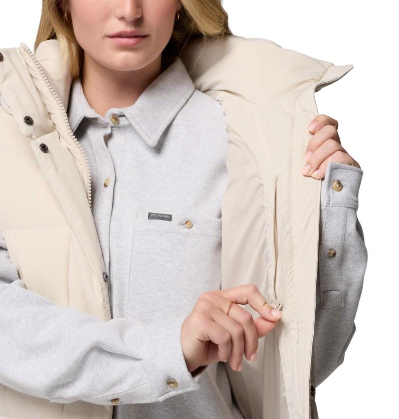 Amaze Puff Mid Hooded Vest - Womens - dark stone 1