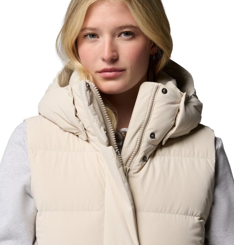 Amaze Puff Mid Hooded Vest - Womens - dark stone 1
