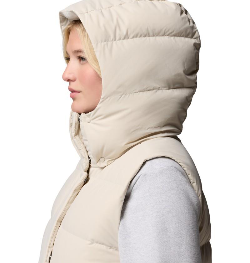 Amaze Puff Mid Hooded Vest - Womens - dark stone 1