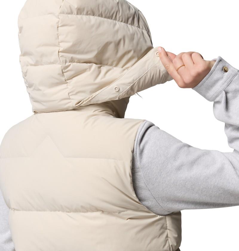 Amaze Puff Mid Hooded Vest - Womens - dark stone 1