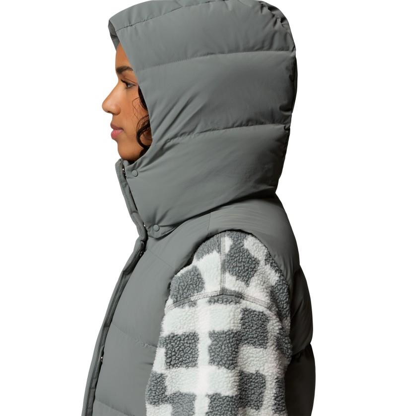 Amaze Puff Mid Hooded Vest - Womens - sedona sage 1