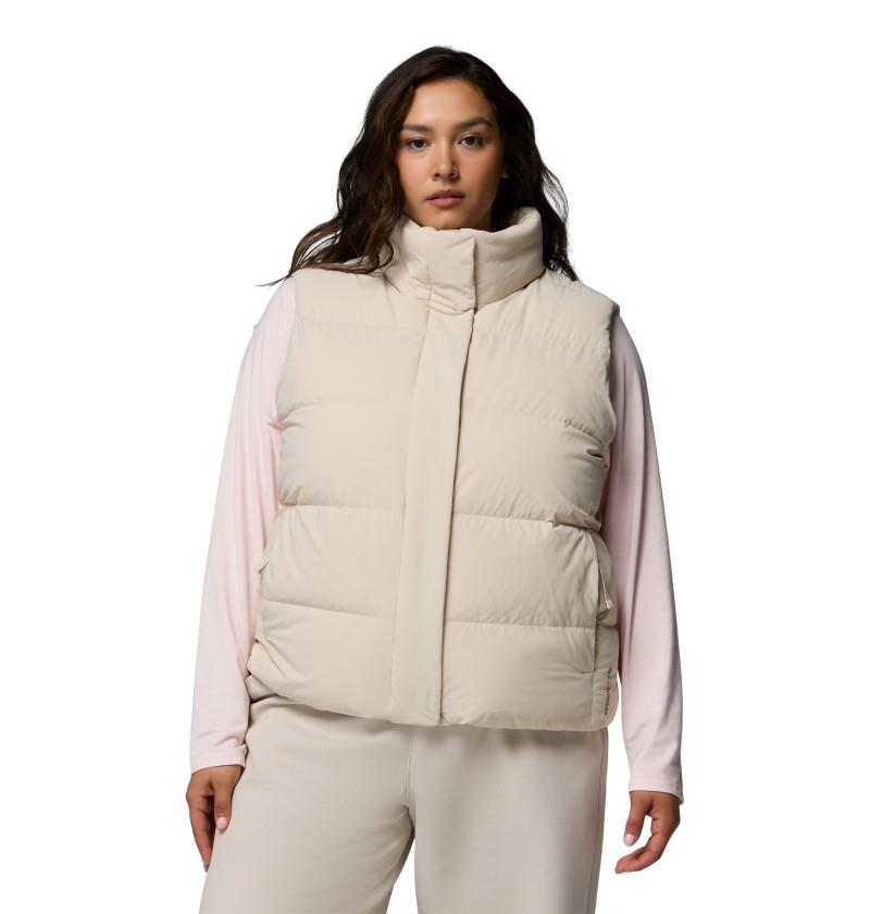 Amaze Puff Vest, Extended - Womens - dark stone 1