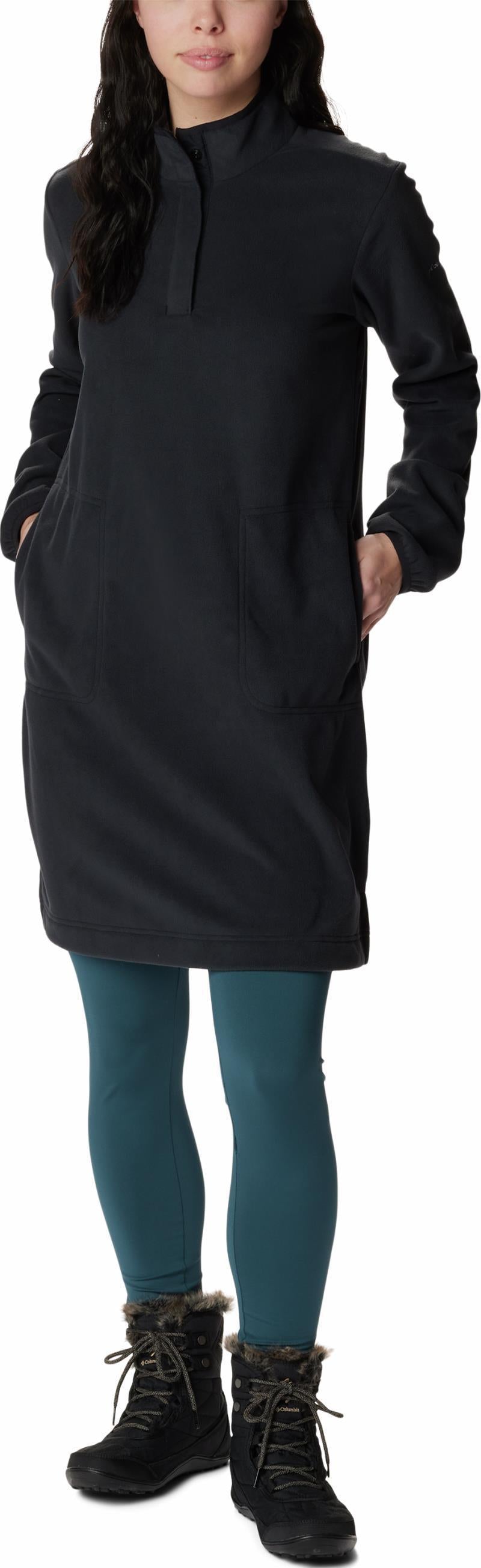 Anytime Fleece Dress - Black 1