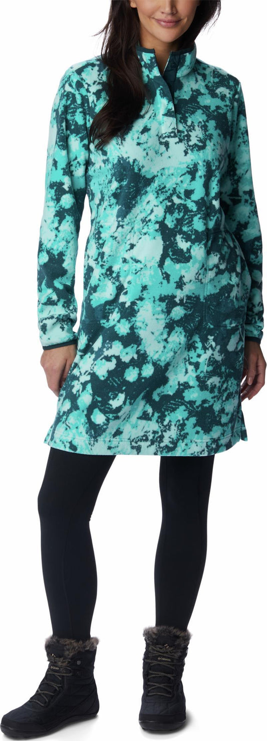 Anytime Fleece Dress - Night Wave Iceblooms 1