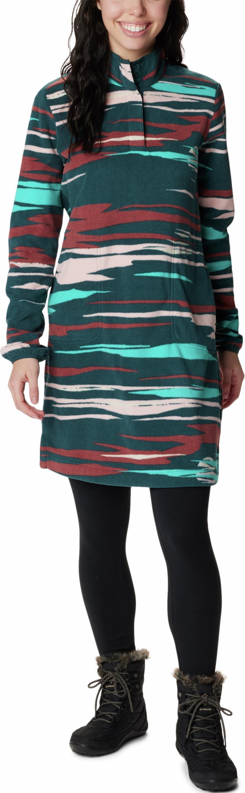 Anytime Fleece Dress - Night Wave Iceblooms 5