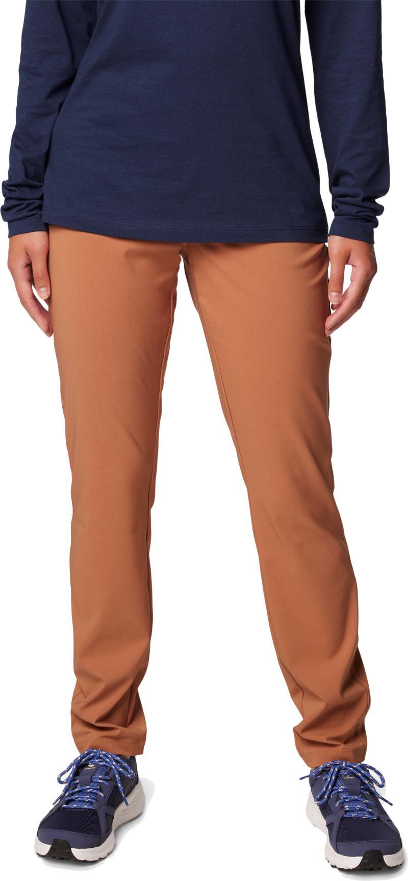 Anytime Slim Pull-On Pants II, Long - Womens - Camel Brown 1