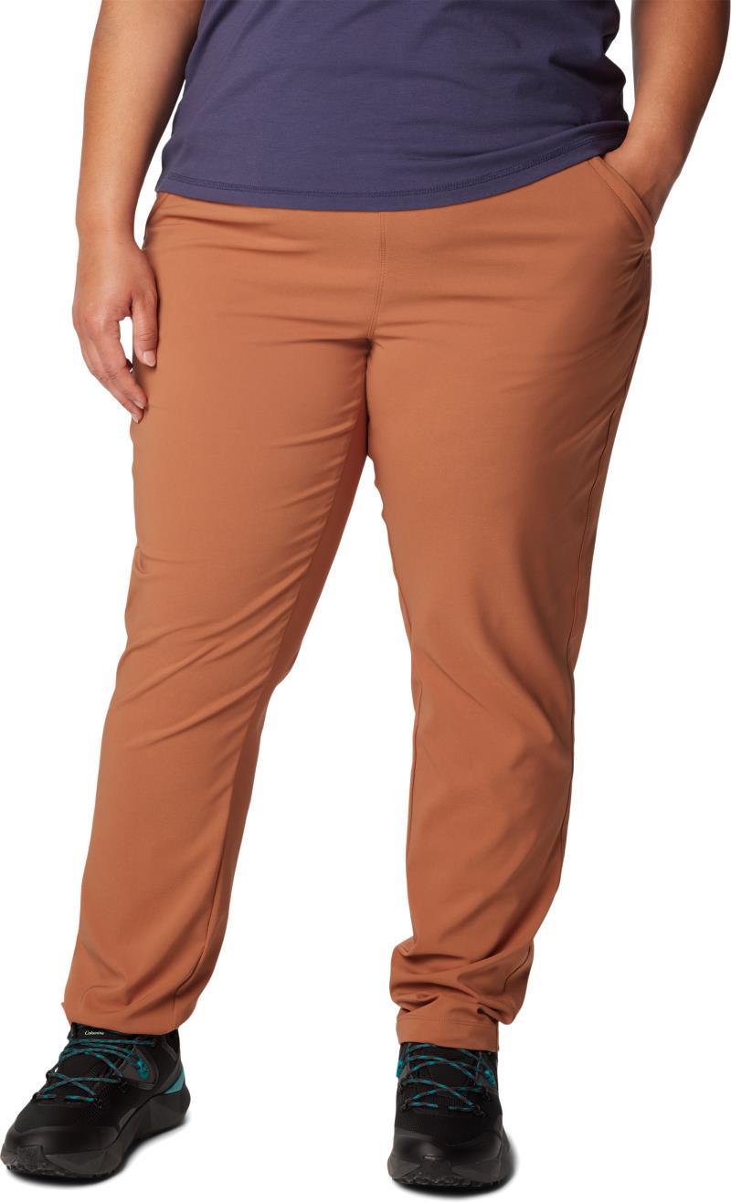 Anytime Slim Pull-On Pants II, Reg, Extended - Womens - Camel Brown 1