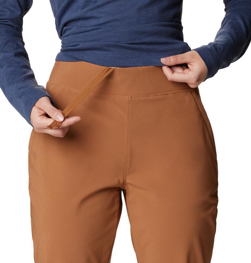 Anytime Slim Pull-On Pants, Reg - Womens - Camel Brown 4