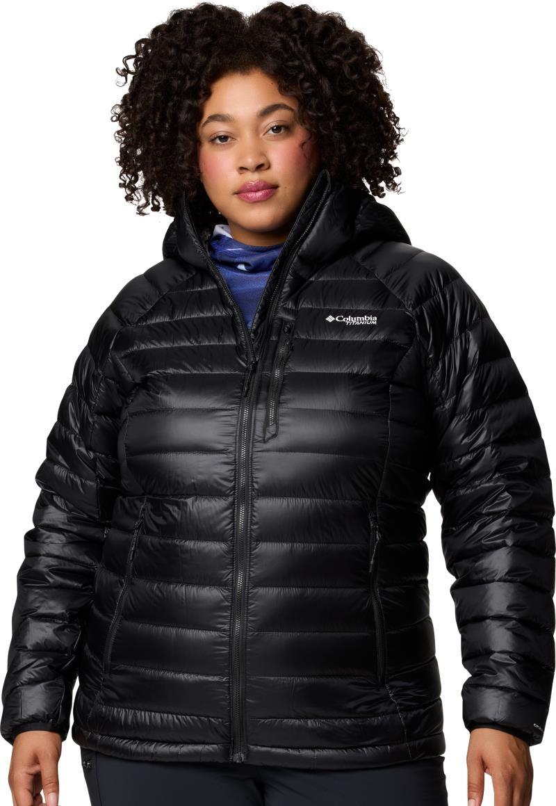 Arctic Crest Down Hooded Jacket, Extended - Womens - Black 1