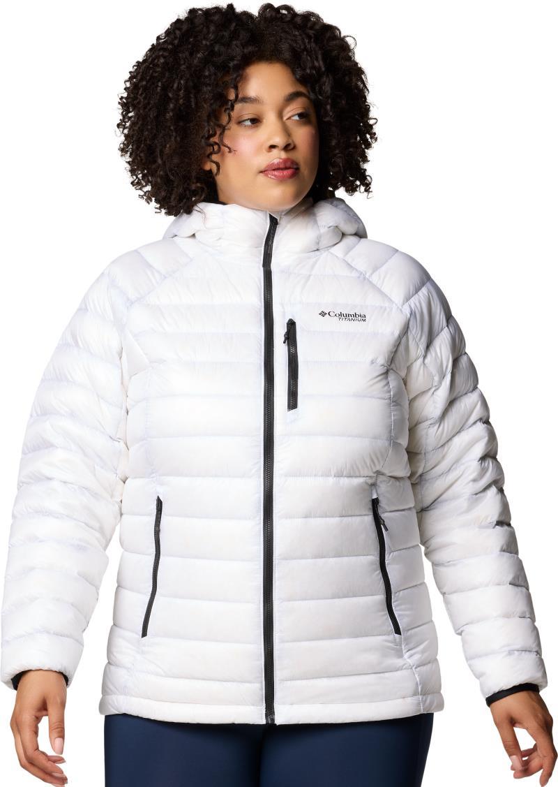 Arctic Crest Down Hooded Jacket, Extended - Womens - White 1