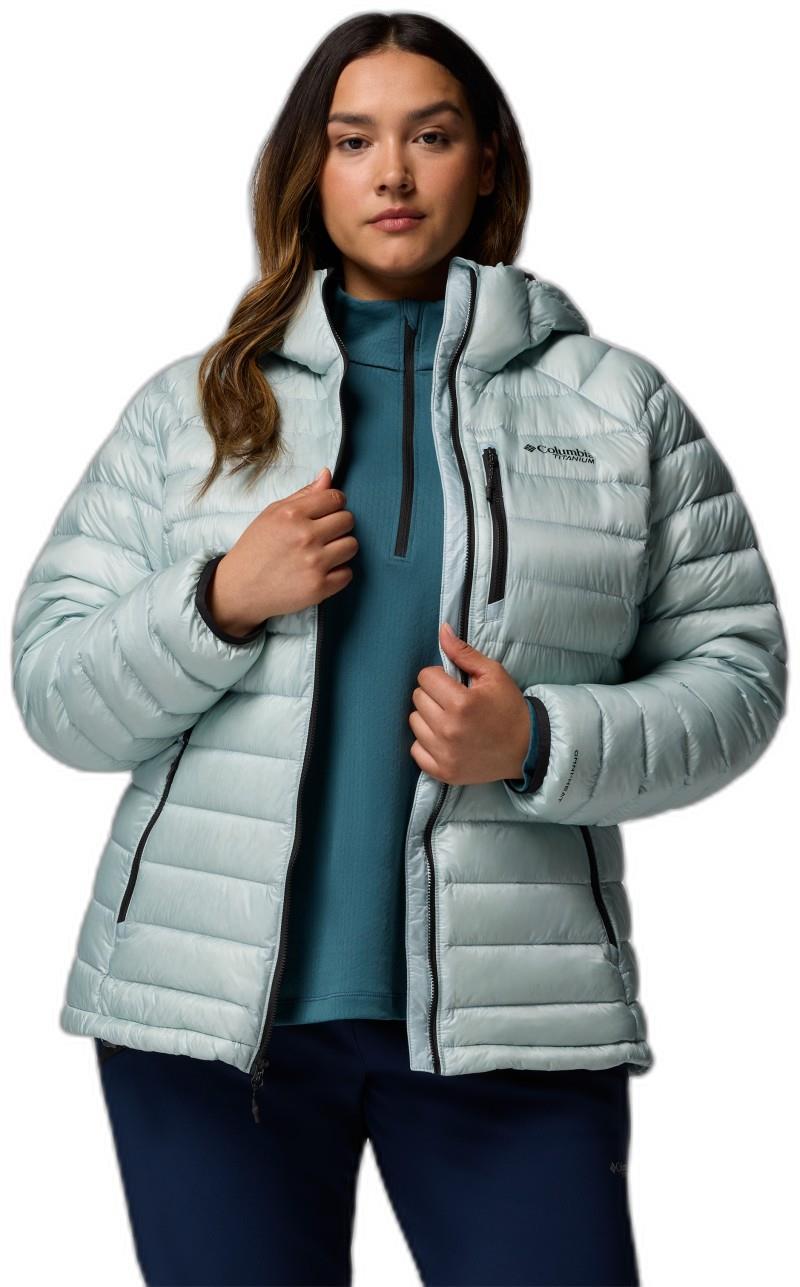 Arctic Crest Down Hooded Jacket, Extended - Womens - crushed blue 1