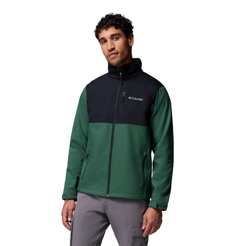 Ascender Softshell Jacket, Tall - Mens - rain forest / black 1