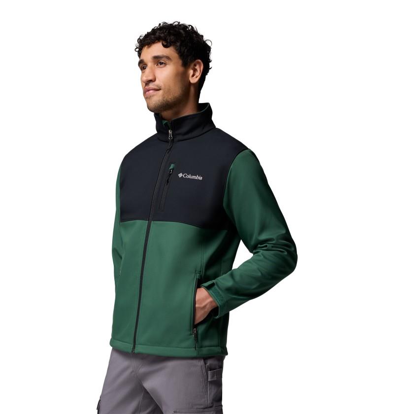 Ascender Softshell Jacket, Tall - Mens - rain forest / black 1