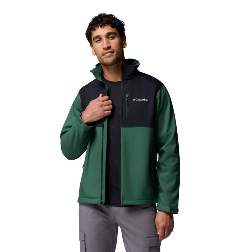 Ascender Softshell Jacket, Tall - Mens - rain forest / black 1