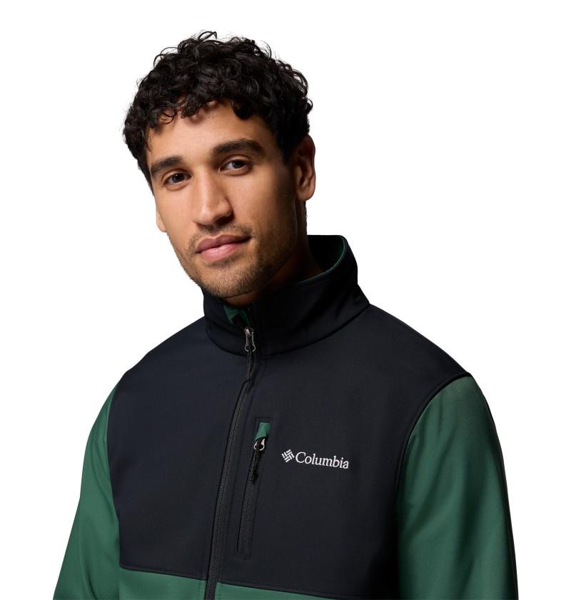 Ascender Softshell Jacket, Tall - Mens - rain forest / black 1
