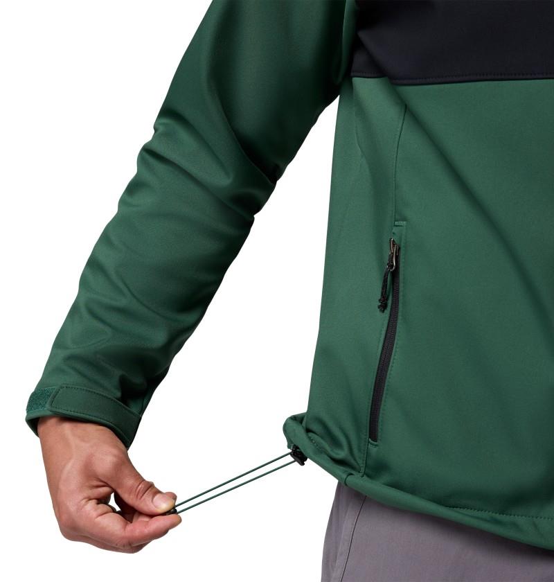 Ascender Softshell Jacket, Tall - Mens - rain forest / black 1