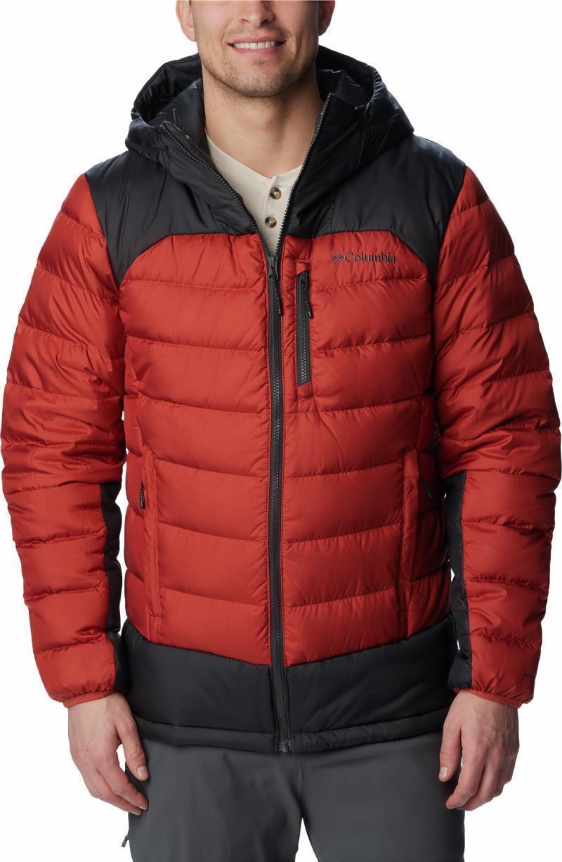 Autumn Park Down Hooded Jacket - Mens - Warp Red / Shark 1