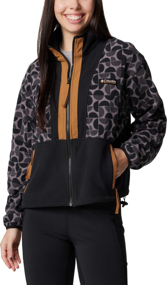 Backbowl II Printed Full Zip Fleece - Womens - Black Retroscape / Black 1