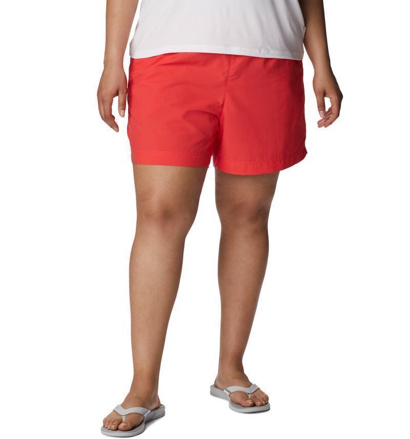 Backcast Water Shorts, 5" Inseam, Extended - Womens - Red Hibiscus 1