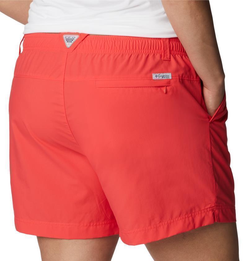 Backcast Water Shorts, 5" Inseam, Extended - Womens - Red Hibiscus 5