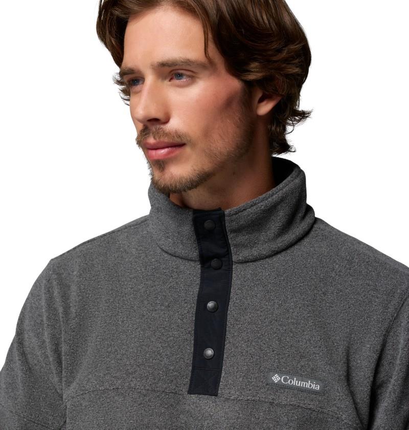 Basin Trail II Half Snap Fleece - Mens - black heather 1